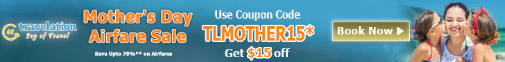 Mother's Day Airfare Sale. Book Now and Get $15 Off.